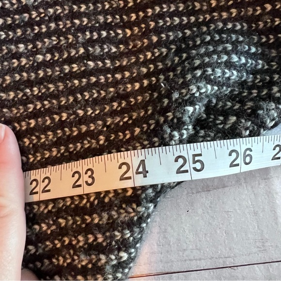 Velvet by Graham and Spencer Lambswool Cashmere Blend Sweater Black White SZ L - Picture 5 of 6